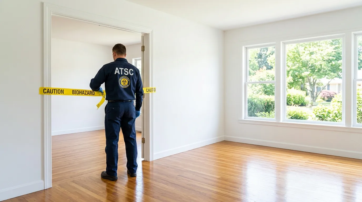 Certified biohazard cleanup crew performing Trauma Scene Cleanup in Benbrook
